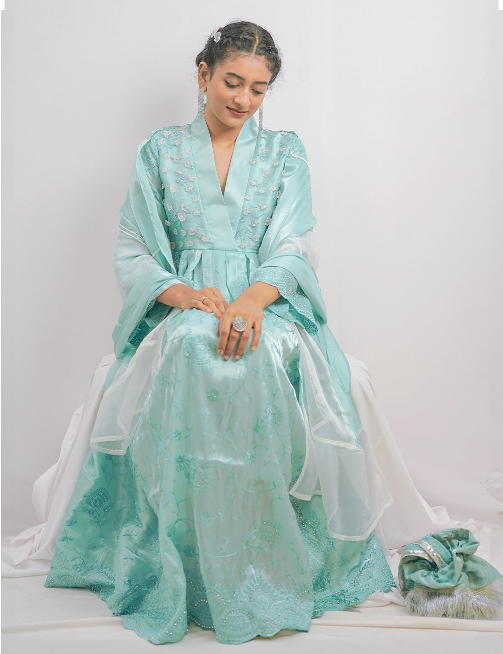 MEHAR – The Blue Flowery Gown