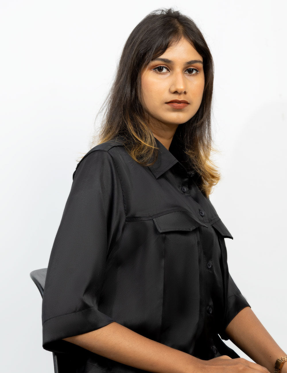 Midnight ā Belly Bust Raven Black Shirt