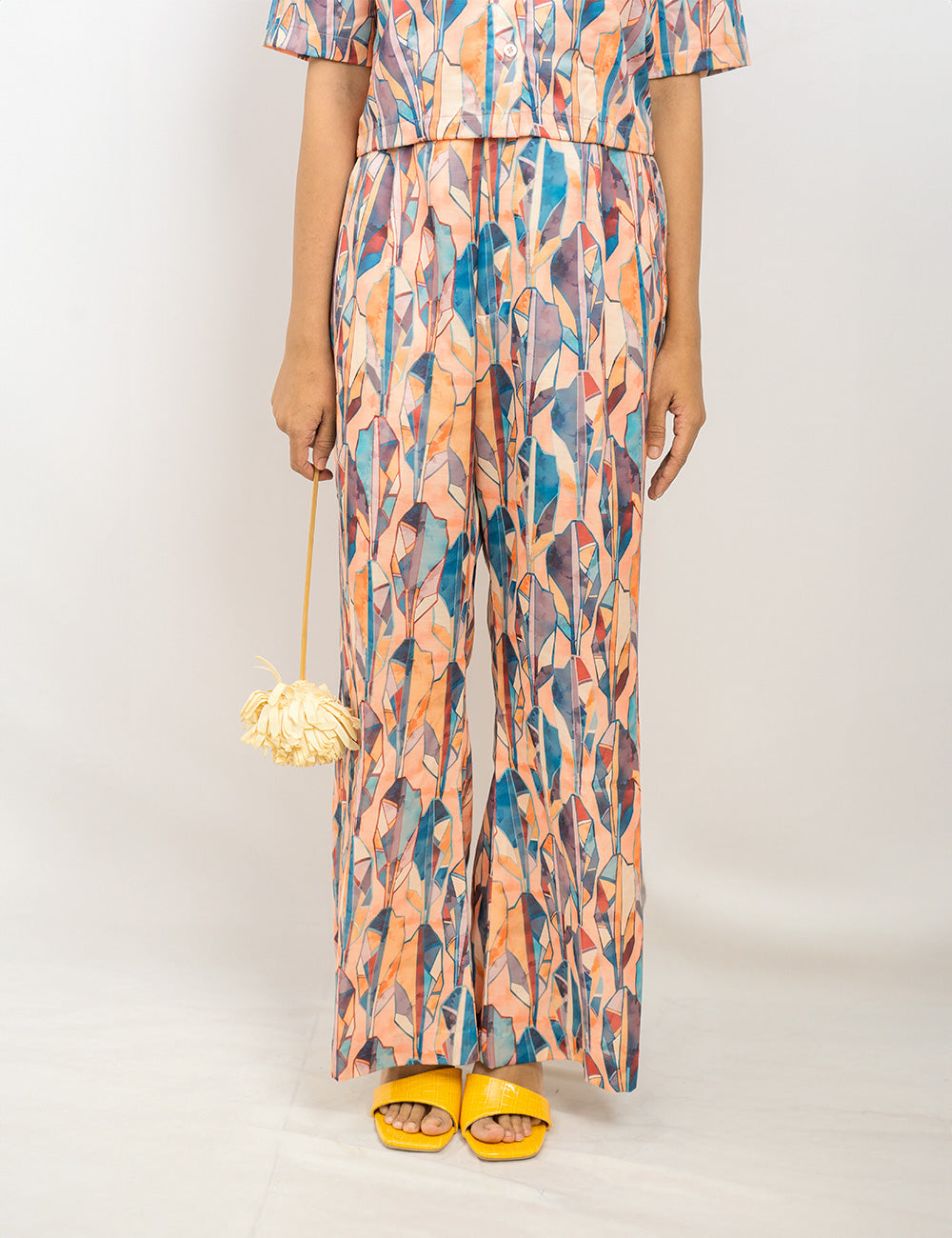 Splash of Shades – Light Tangerine Orange & Dusky Blue Co-Ords