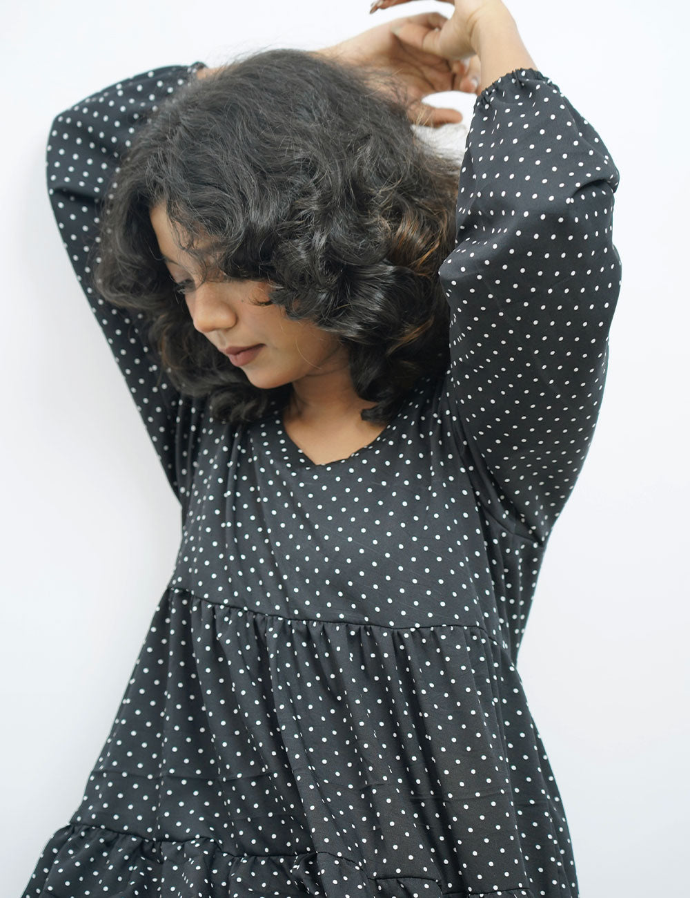The Dot Damsel – Black & White Maxi Dress – Dotted Gown