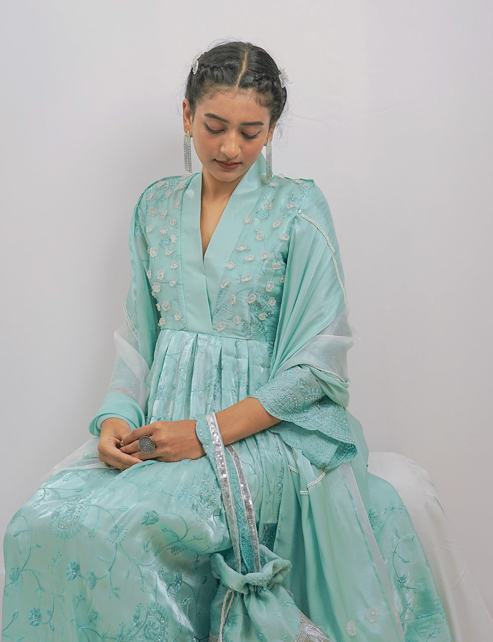 MEHAR – The Blue Flowery Gown