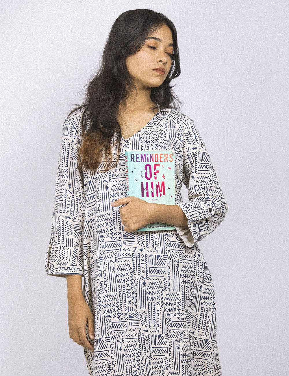 The Cottort – Long Edition – Blue & White Cotton Kurti & Pants