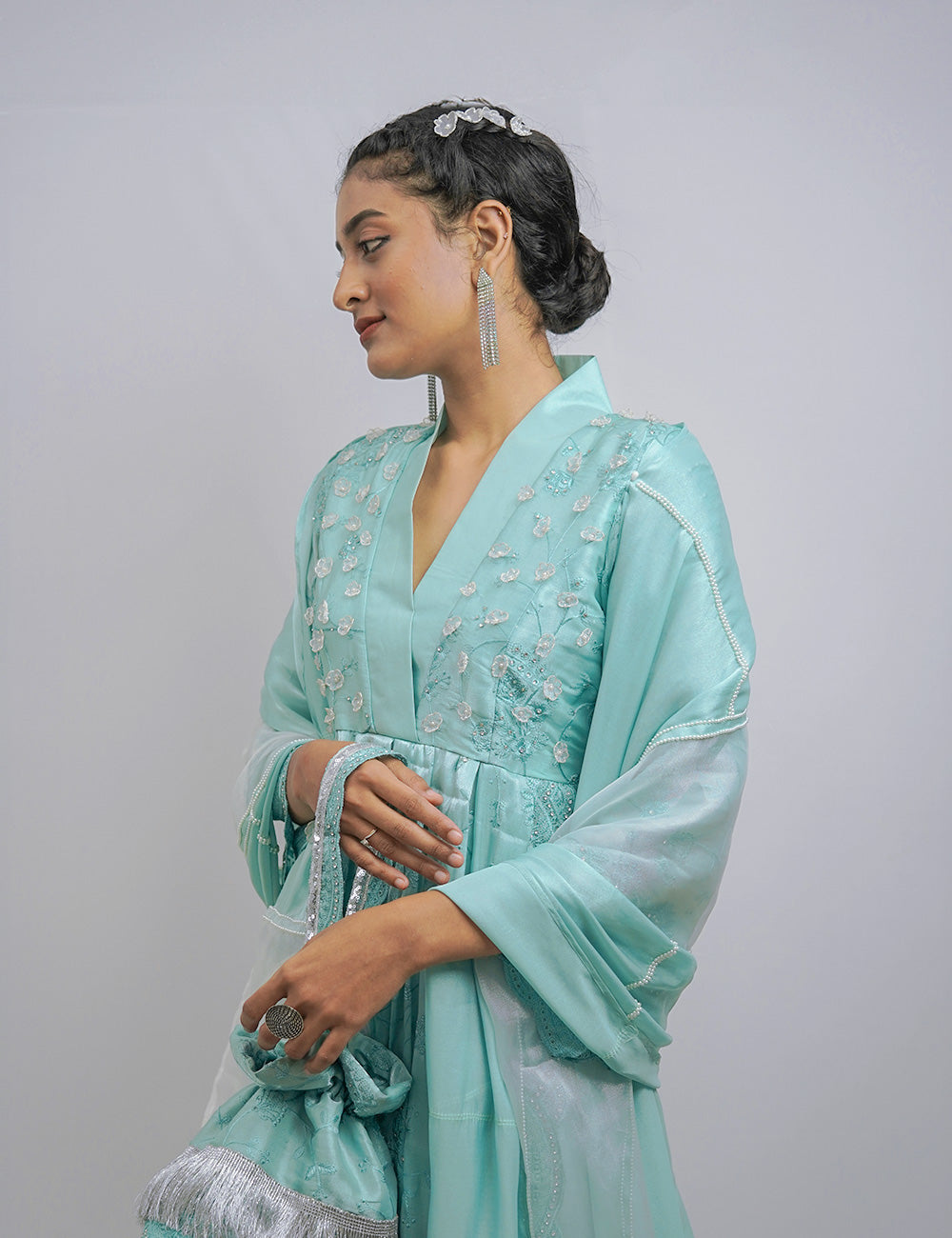MEHAR – The Blue Flowery Gown