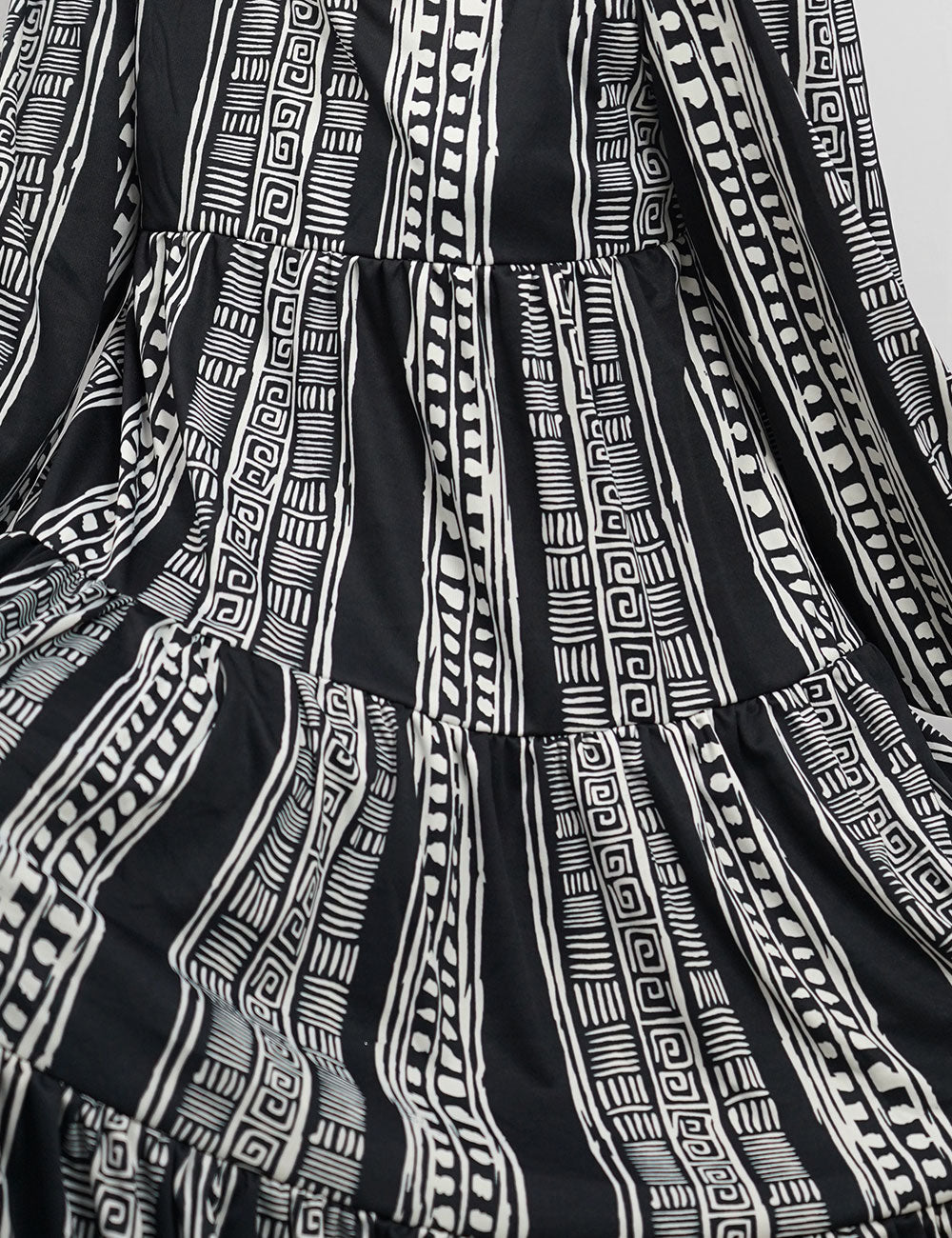 The Zesty Zebra – Black & White Maxi Dress