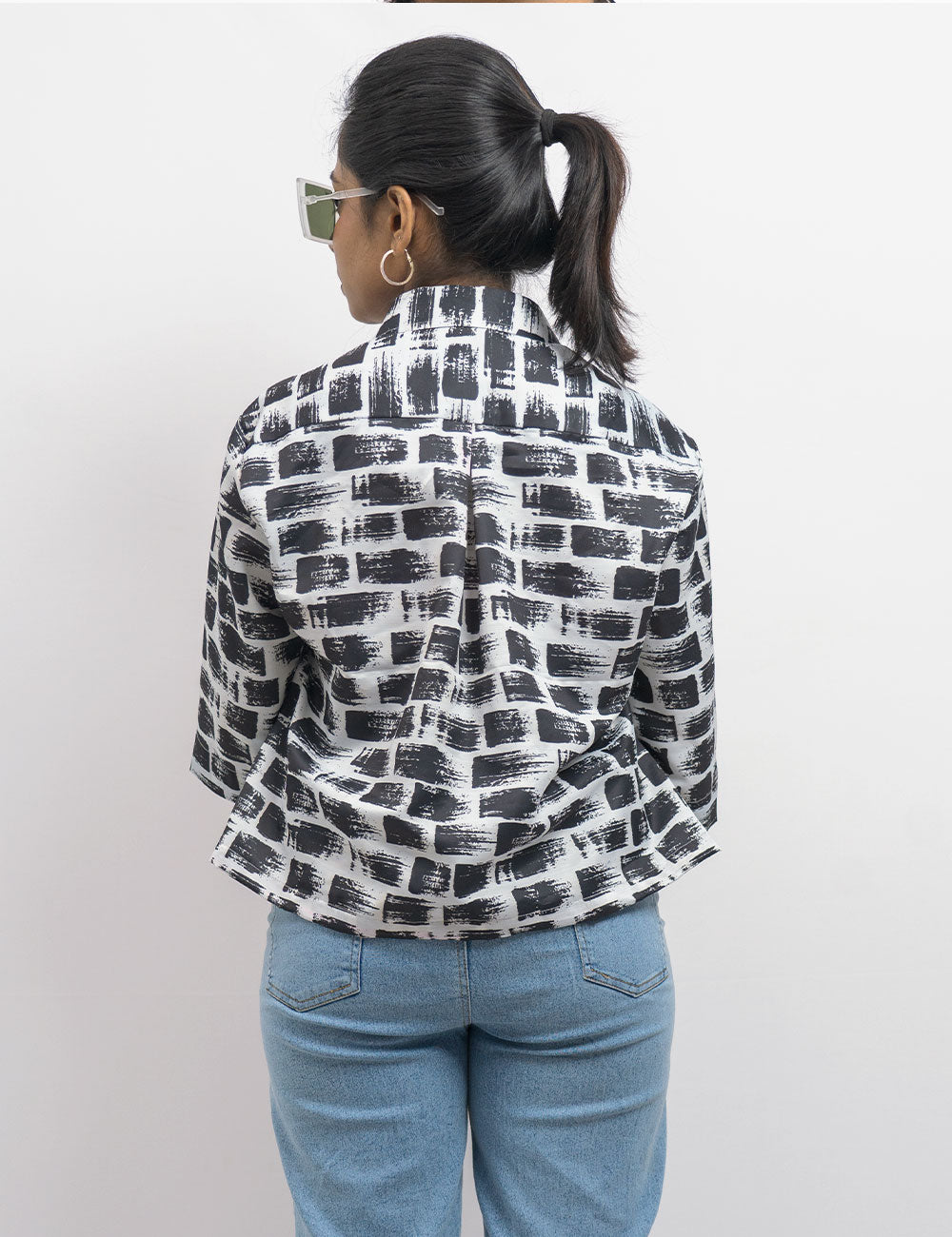 The 3B Balance – Black & White Patch Top