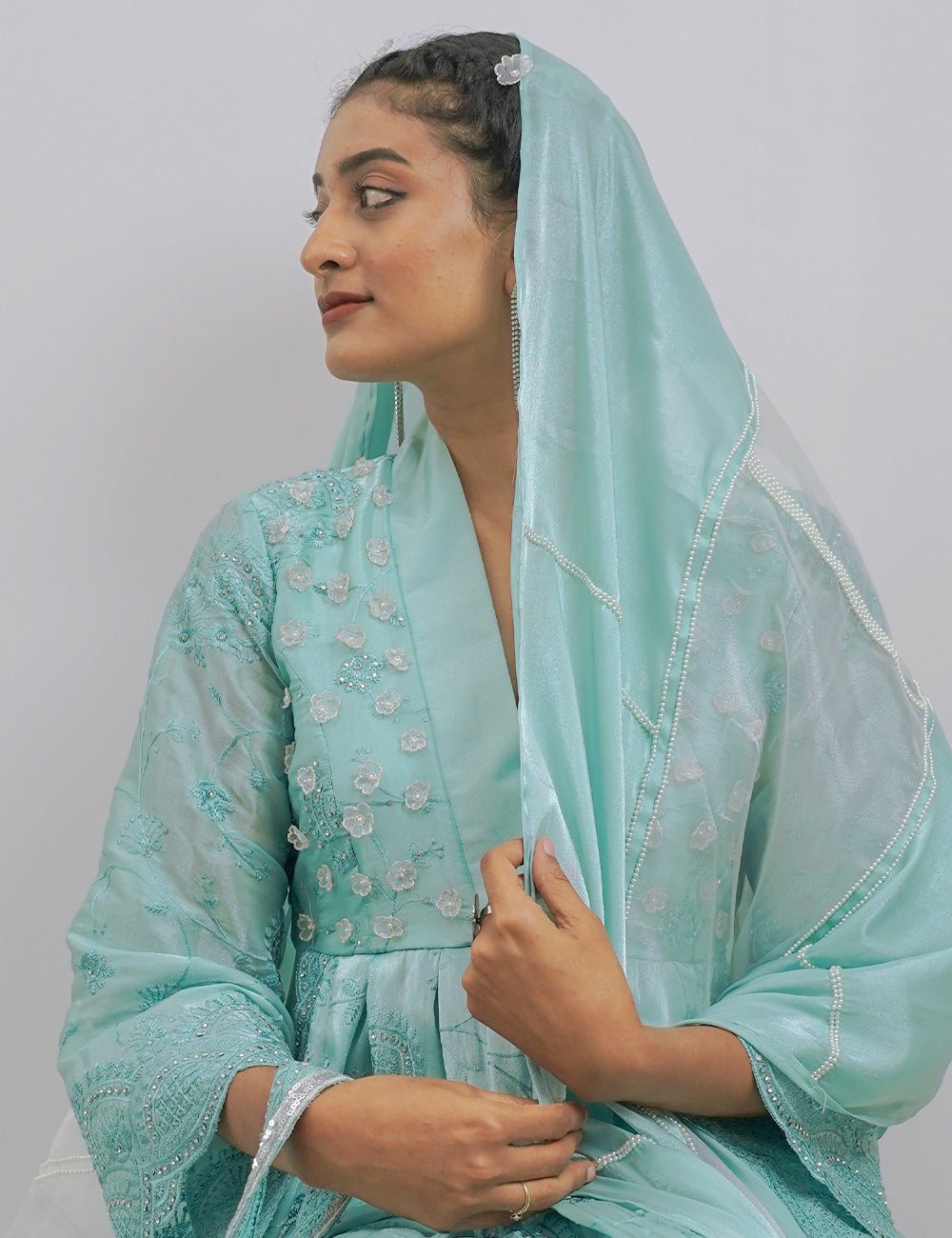 MEHAR – The Blue Flowery Gown