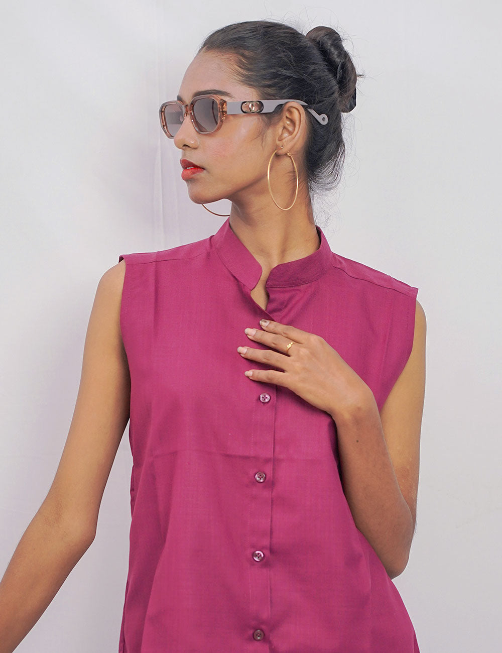 The Handmaiden’s Pet Co Ords – Dark Fuchsia Violet Colour- Professional Twin Set