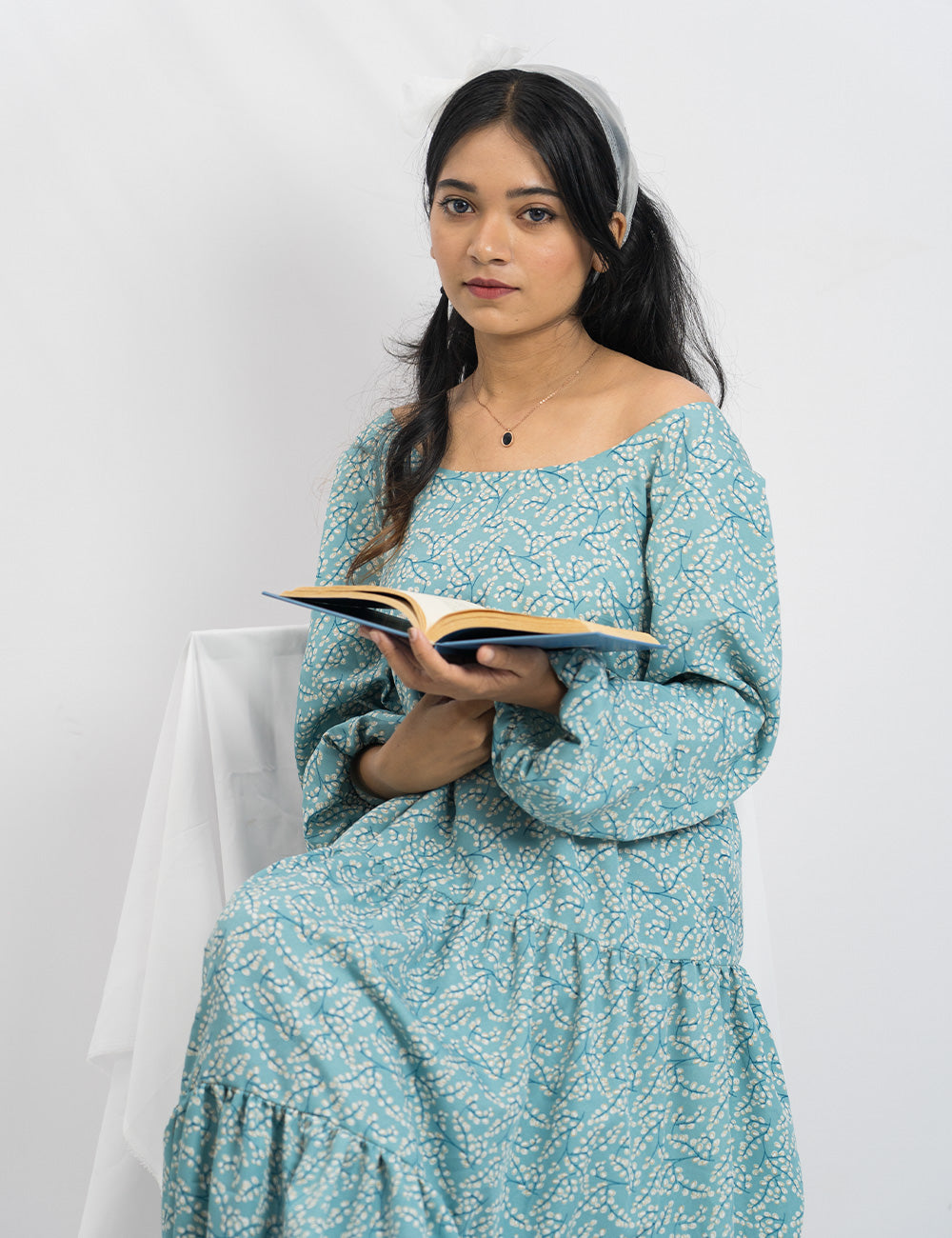 The Lady of Art- Light Sky Blue Long Maxi Dress -Evening Gown