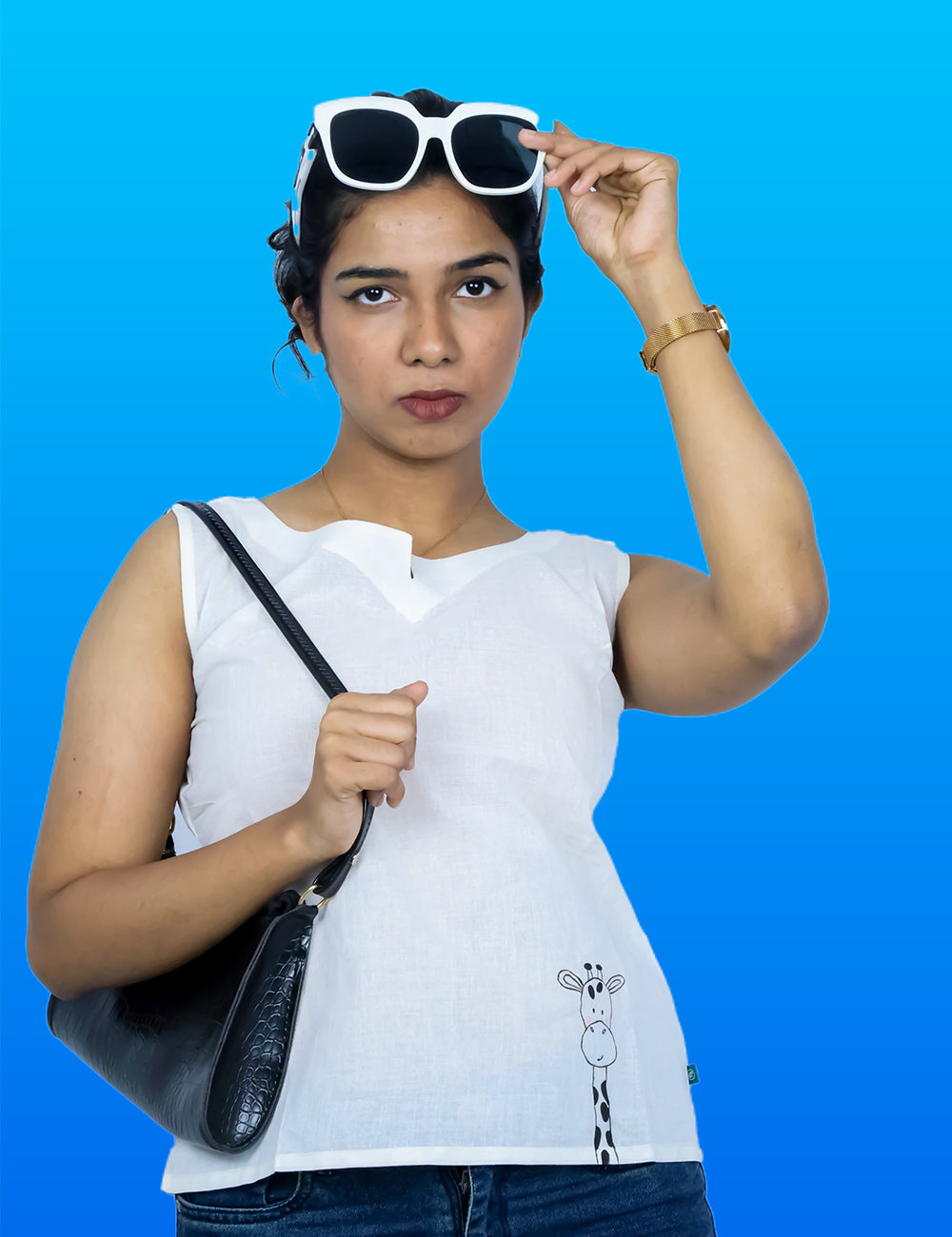 The White Giraffe - Cotton Candy short top