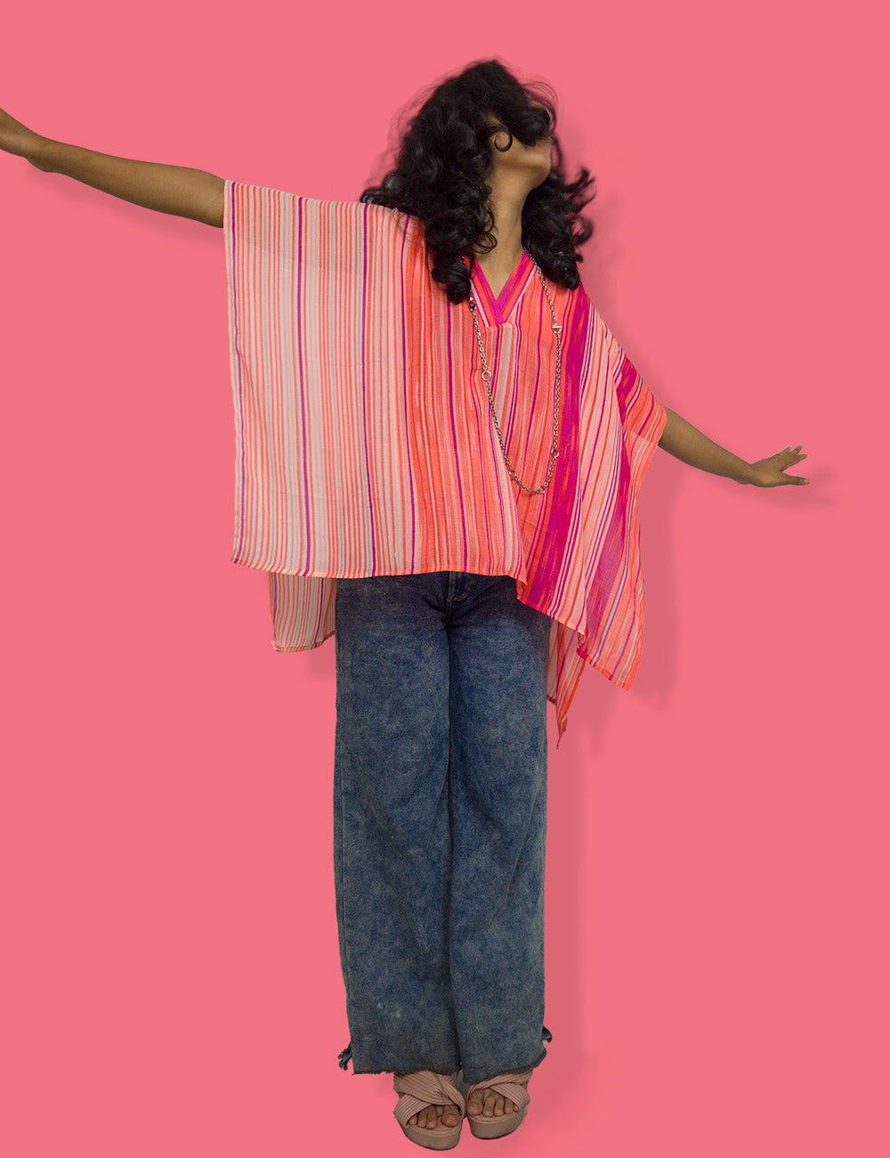 The Sunset - Pink Kaftan Top