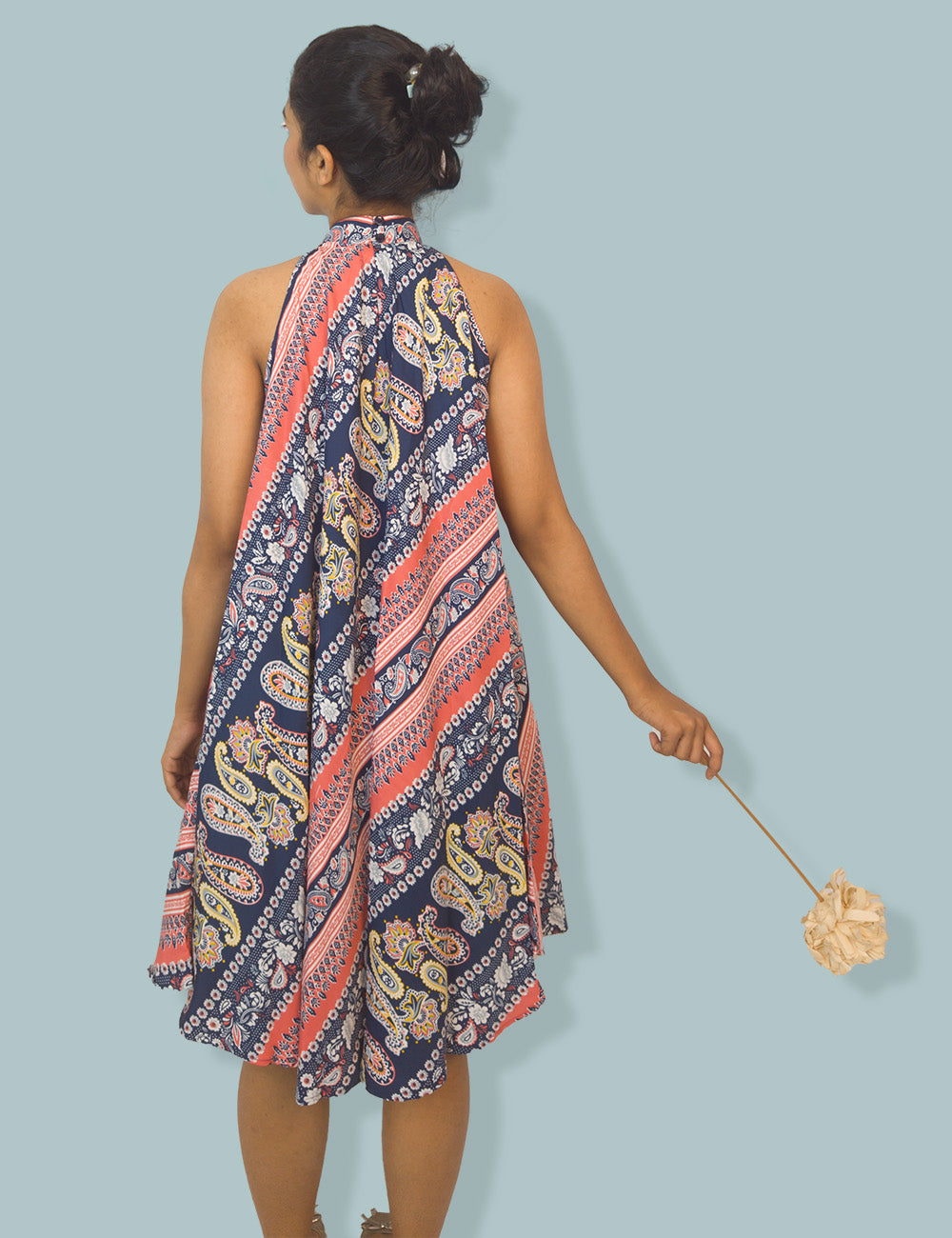Paisley charms -Halter Neck Dress