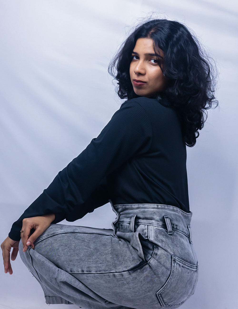 The Phoenix – Handworked Black Turtle Neck Tee