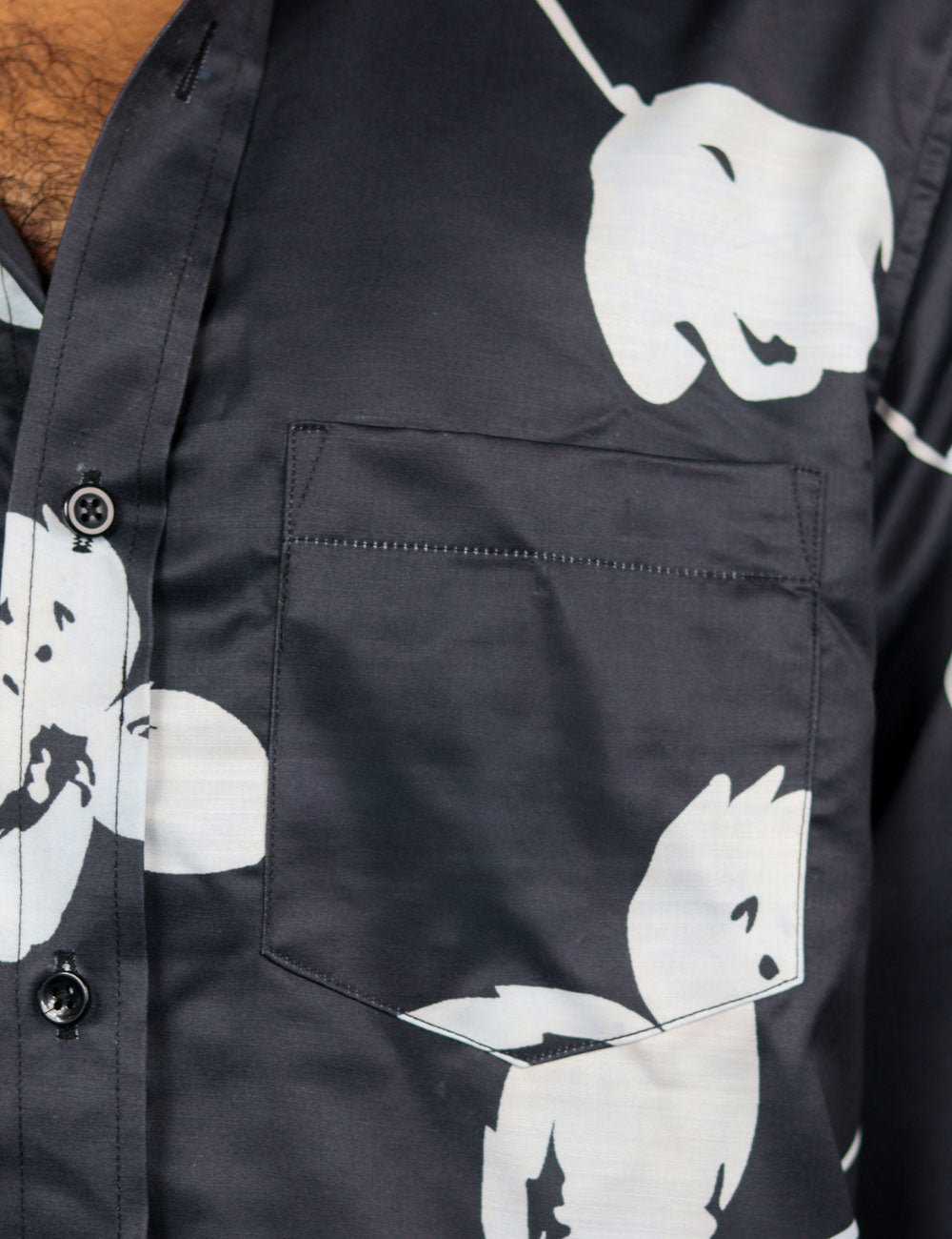 The Camouflage – Floral Printed Black Shirt
