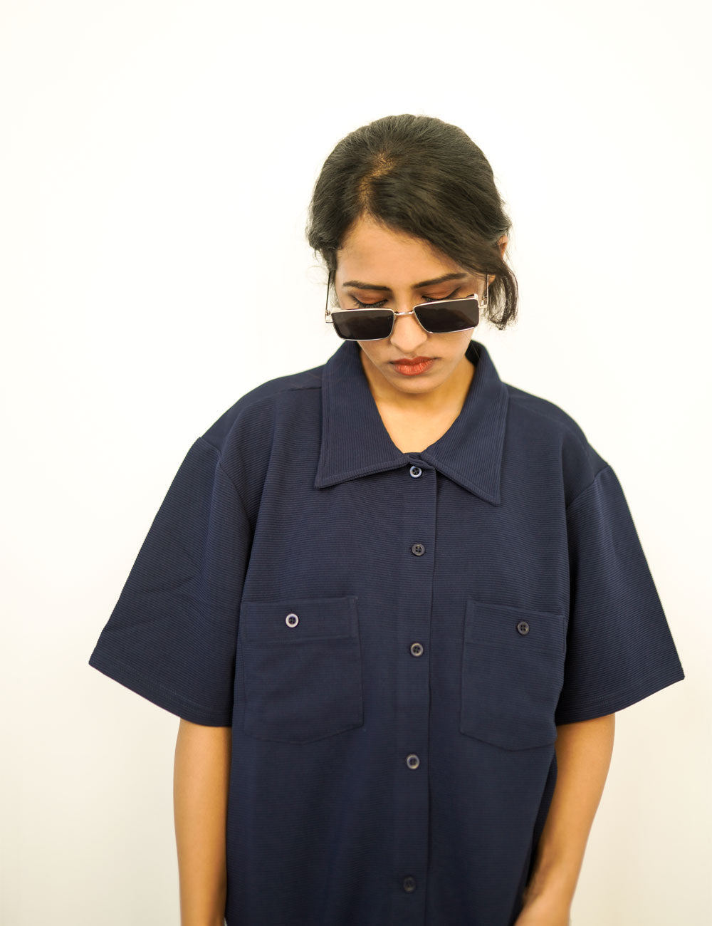 The Double Barrel – Oxford Blue Bi-Pocket Shirt