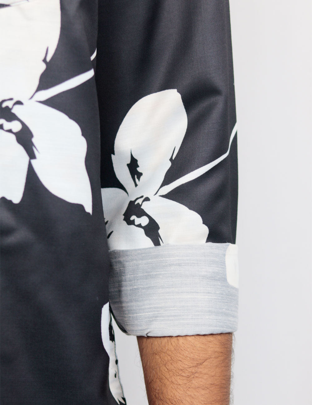 The Camouflage – Floral Printed Black Shirt