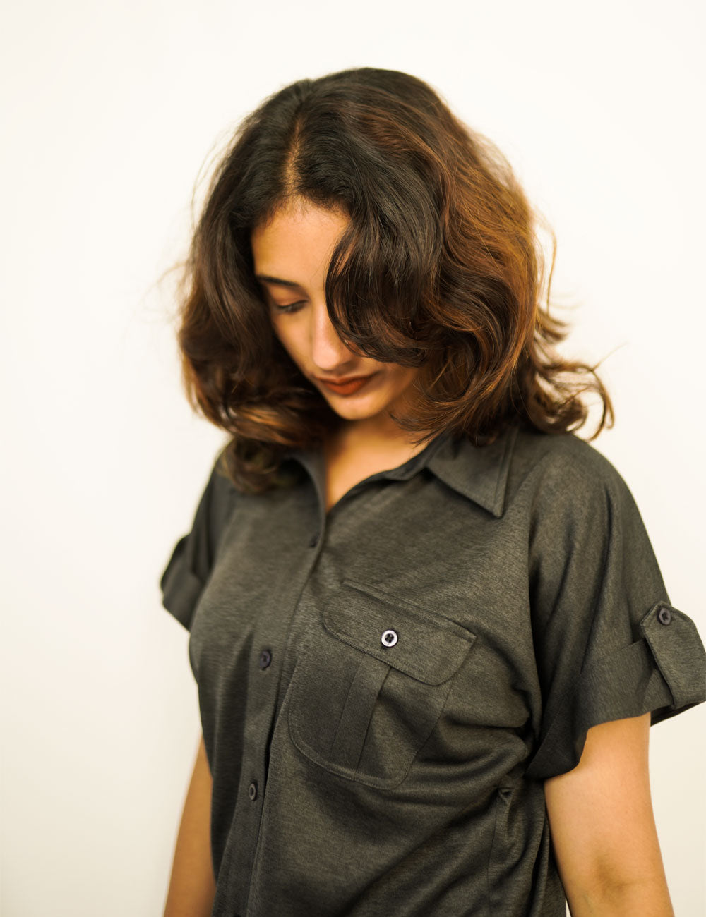 Lucy – Winter Black Casual Shirt