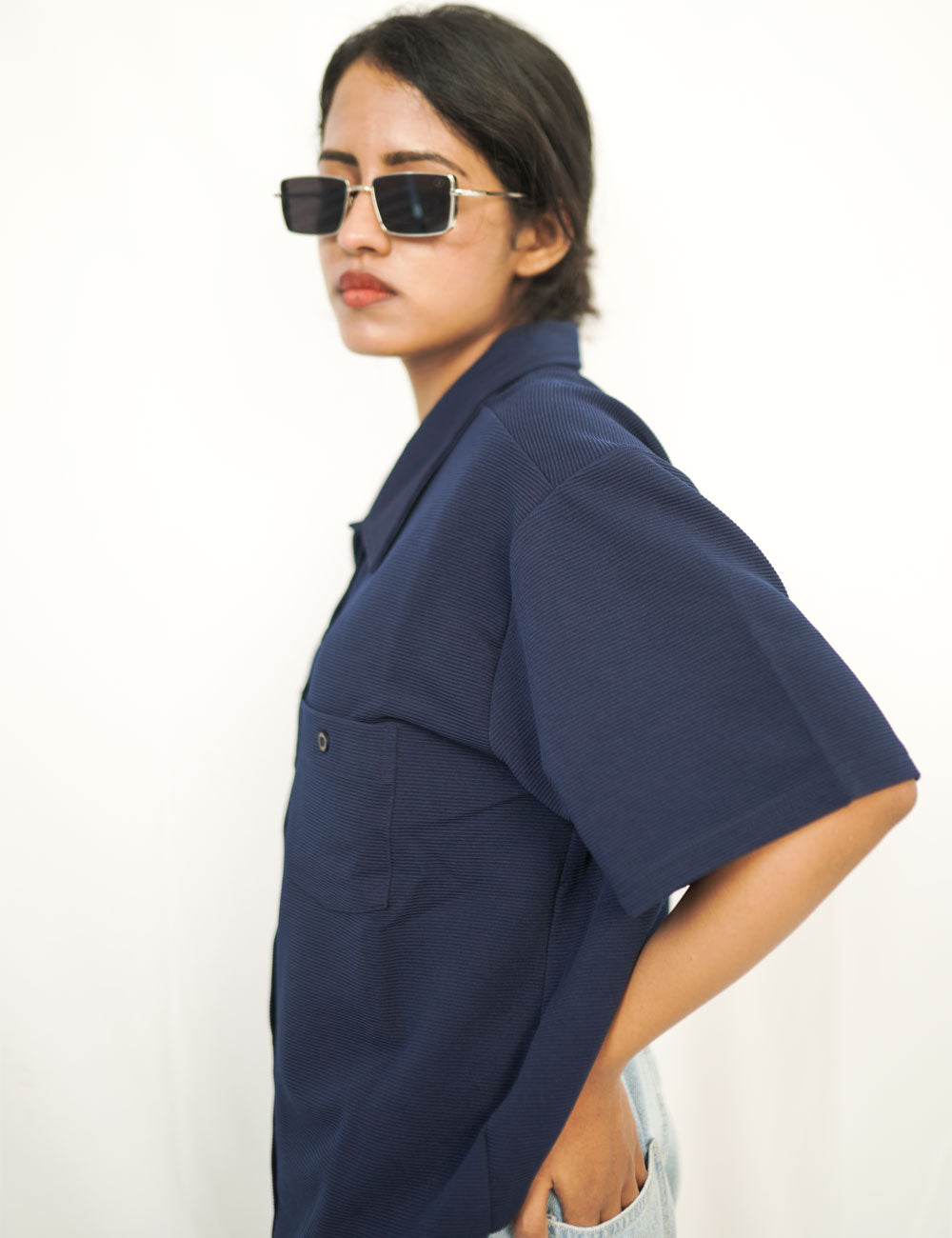 The Double Barrel – Oxford Blue Bi-Pocket Shirt
