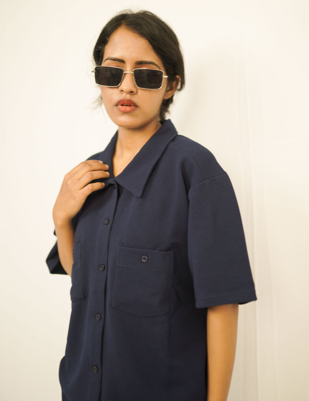 The Double Barrel – Oxford Blue Bi-Pocket Shirt