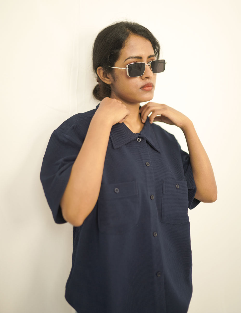 The Double Barrel – Oxford Blue Bi-Pocket Shirt