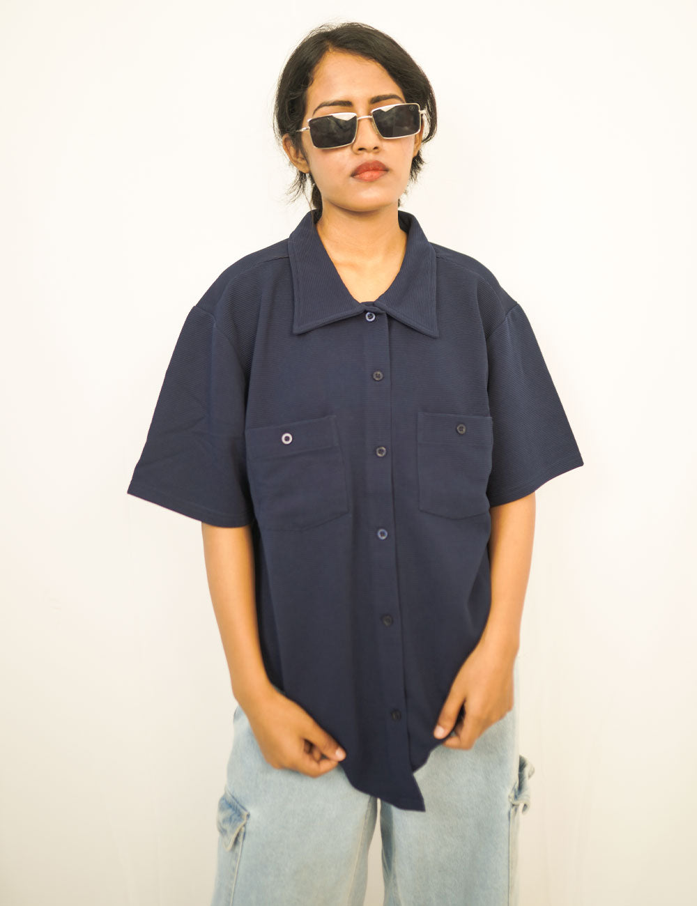 The Double Barrel – Oxford Blue Bi-Pocket Shirt