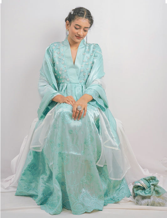 MEHAR – The Blue Flowery Gown