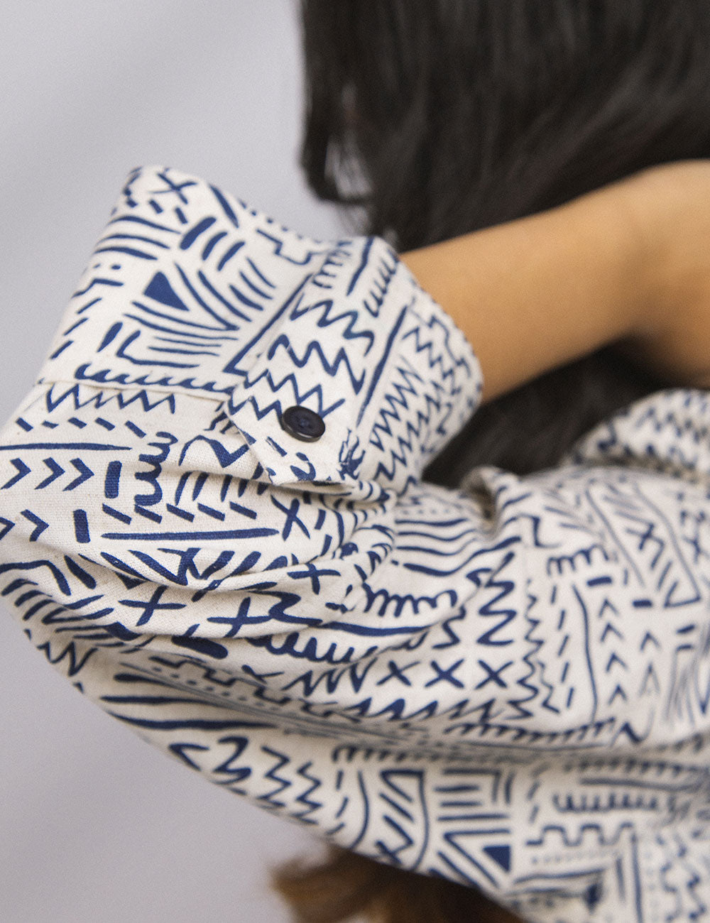 The Cottort – Long Edition – Blue & White Cotton Kurti & Pants