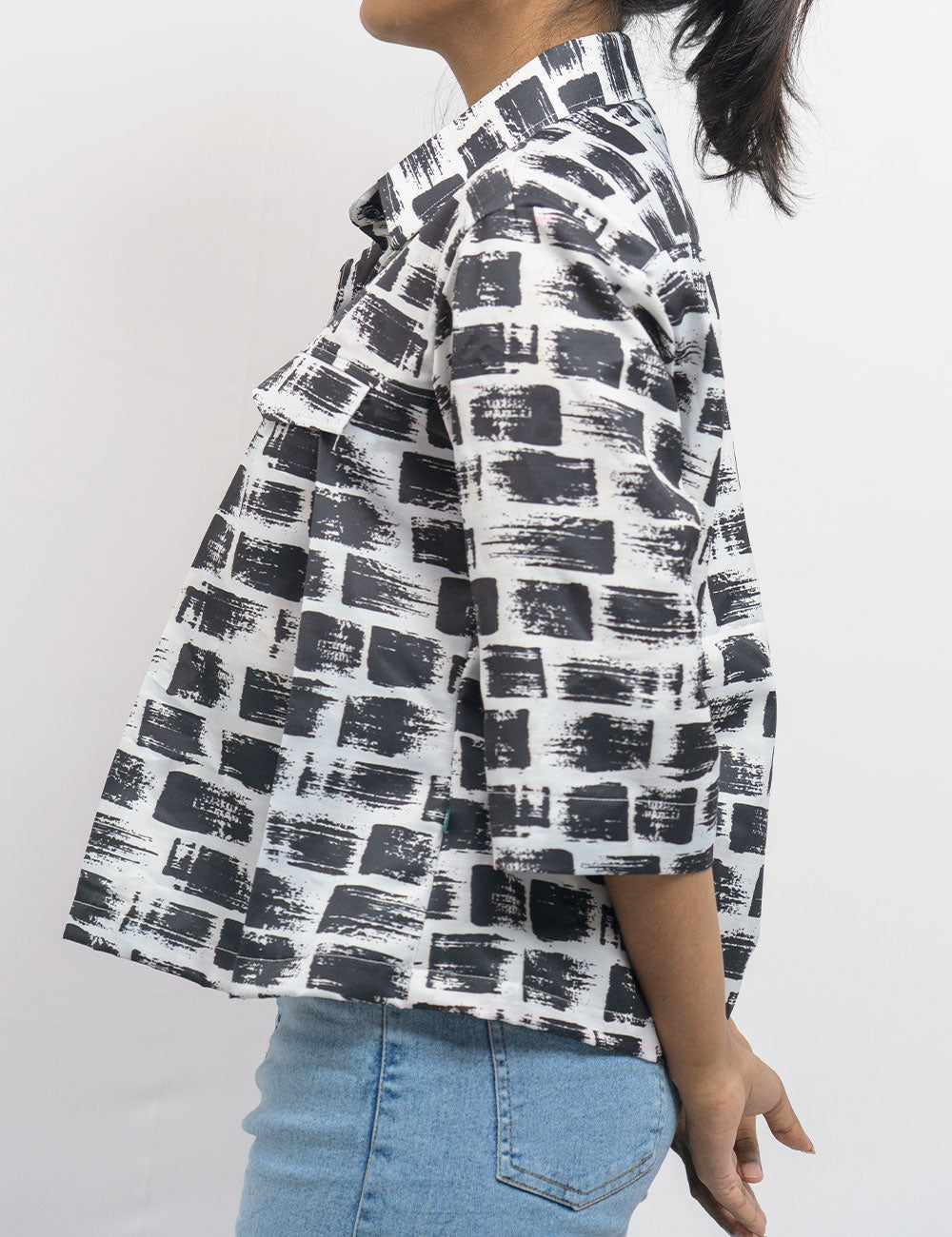 The 3B Balance – Black & White Patch Top