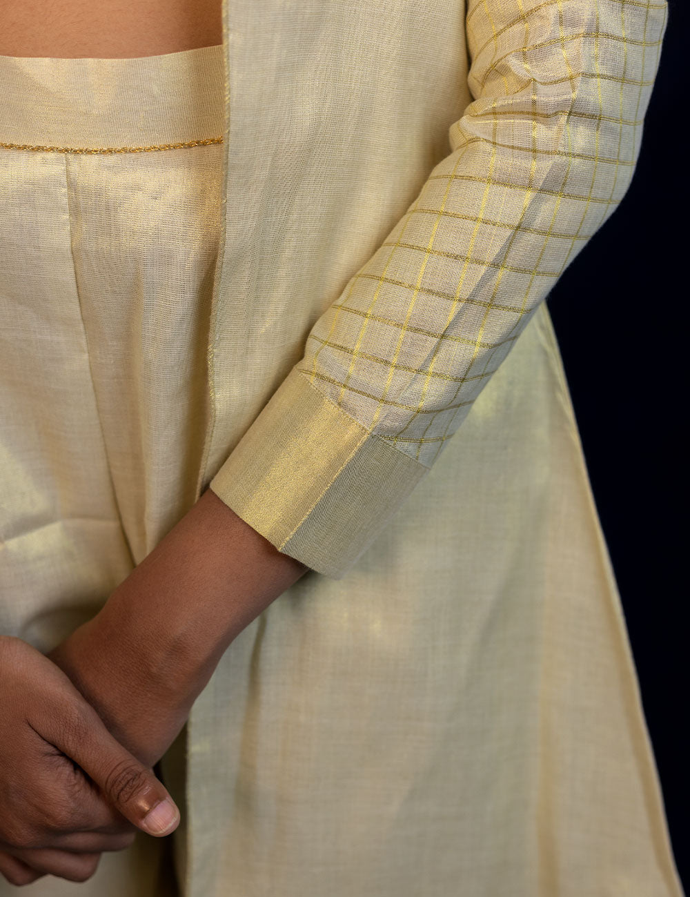 Proudi – Royal Golden Tri-Set of Co Ords & Coat