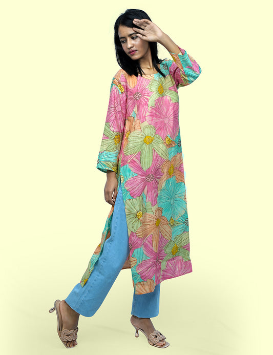 The Flora Long Kurta