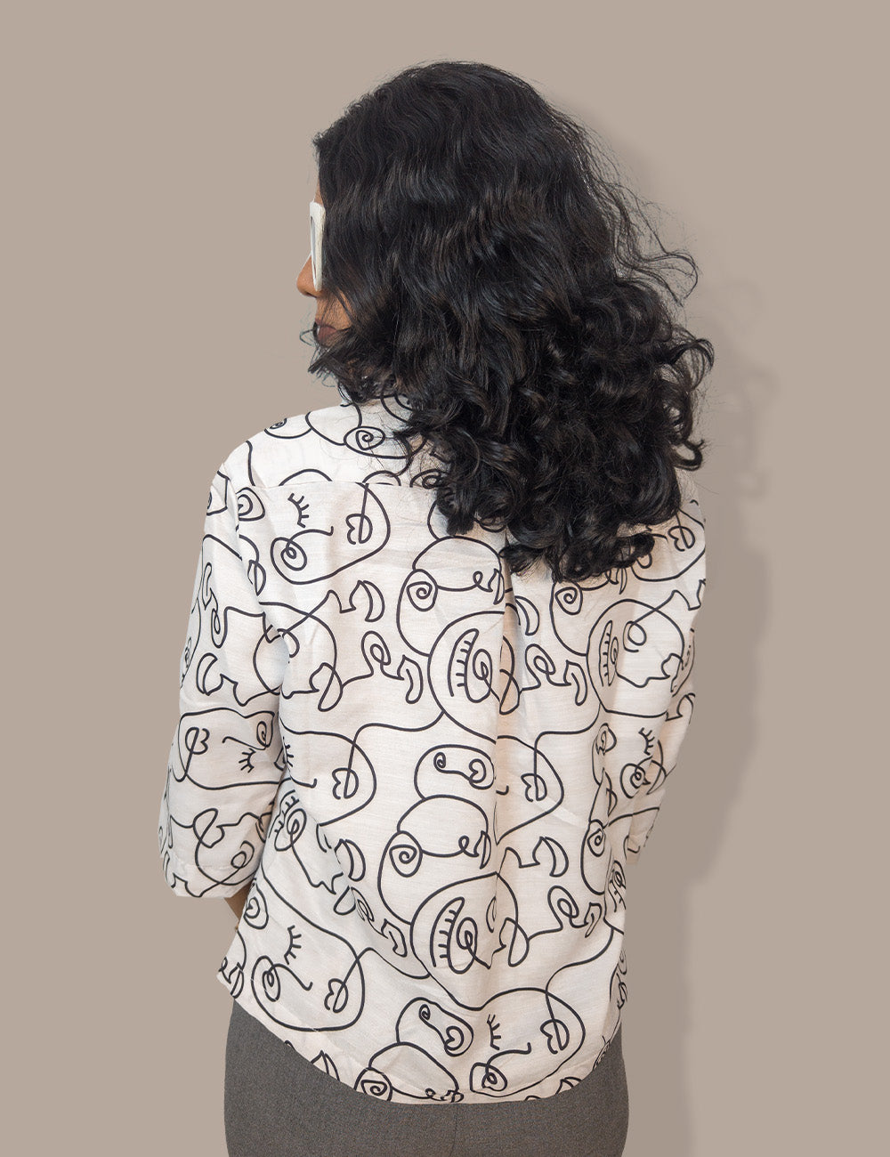 The Conceal- A Women's shirt made of abstract print