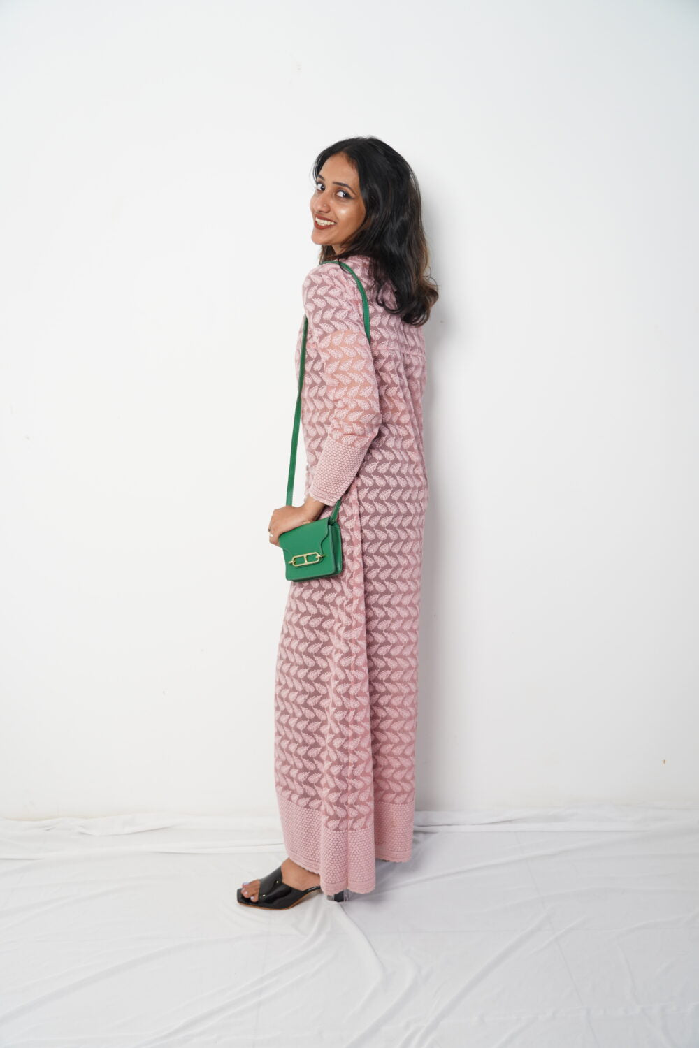 Pink Blossom – Printed Long Cardigan