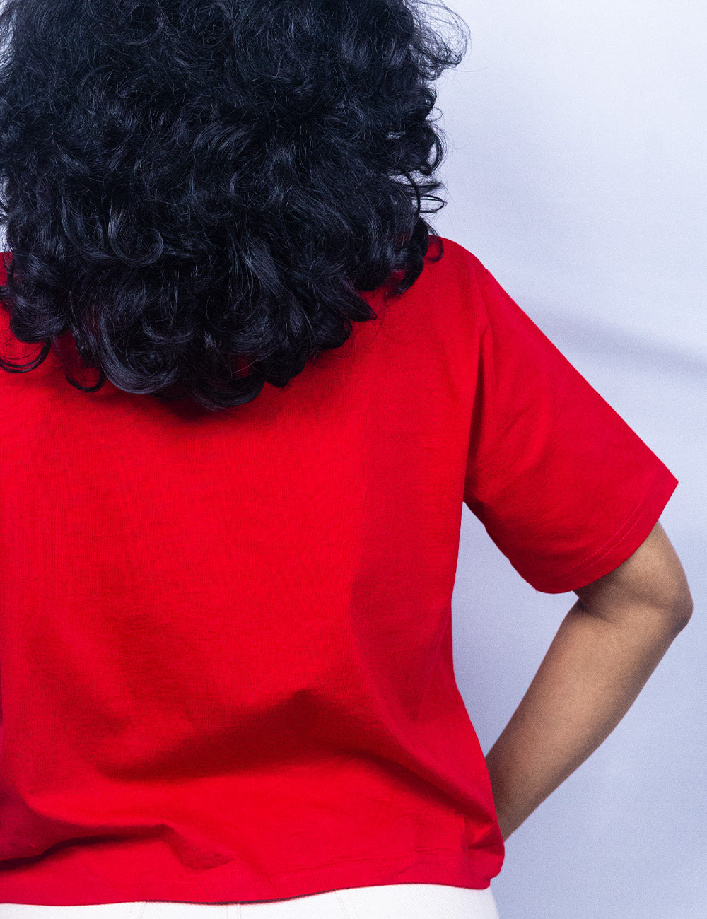 Little to Right "Bee You"- Red Hand Embroidered Tee