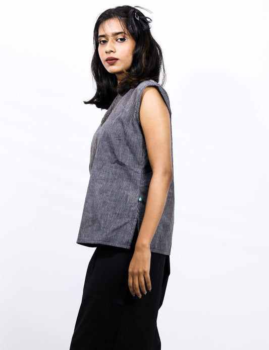 The Cottort – Striped Cotton Mid Length Crop Top Collections