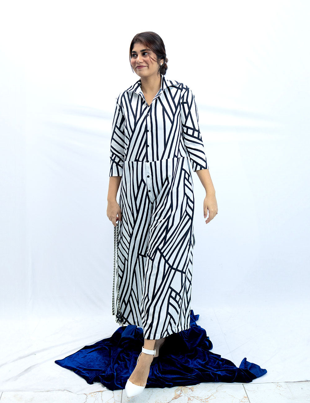 The Fallen Lines – B&W Striped Jumpsuits